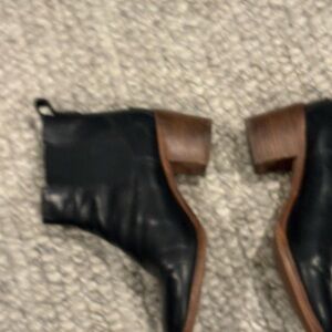 Black Leather Ankle Boots size 8 leather Madewell